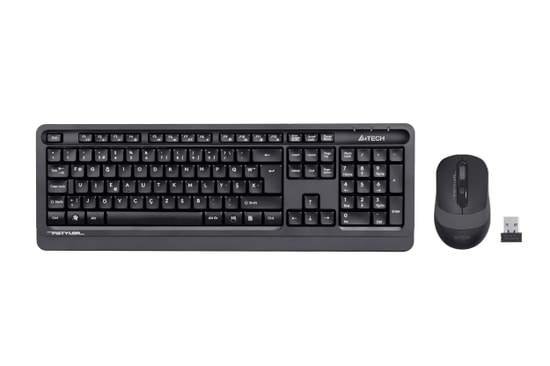 A4 Tech Fstyler FG1010-GRI-F Gri Kablosuz Türkçe F Düzen Klavye Mouse Seti - 2000 DPI, Optik, 15m Menzil, Nano Alıcı