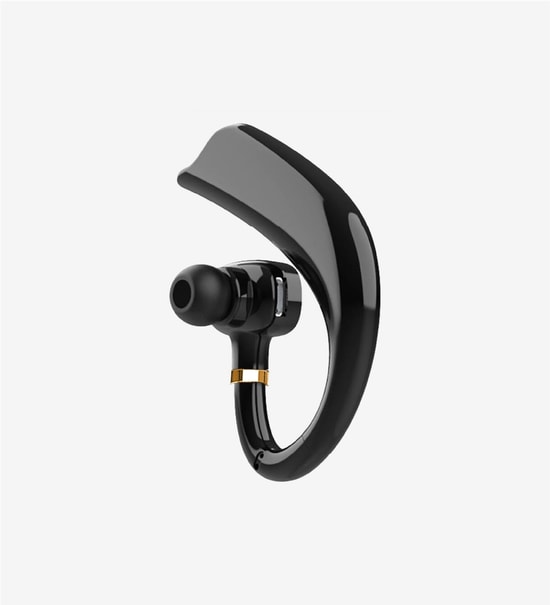 LinkTech DU03 Kulak Kancalı Çift Taraflı Kablosuz Kulaklık - Dönebilen Başlık, Bluetooth v5.0, 8 Saat Müzik, 180mAh Pil