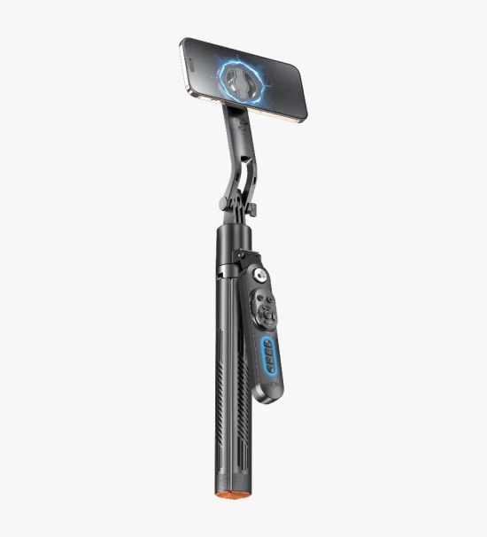 Linktech H880 Premium Manyetik Sap Braketli AI Destekli Yüz Takibi Selfie Çubuğu - Uzaktan Kumanda, BT V5.3, 1500mAh Pil