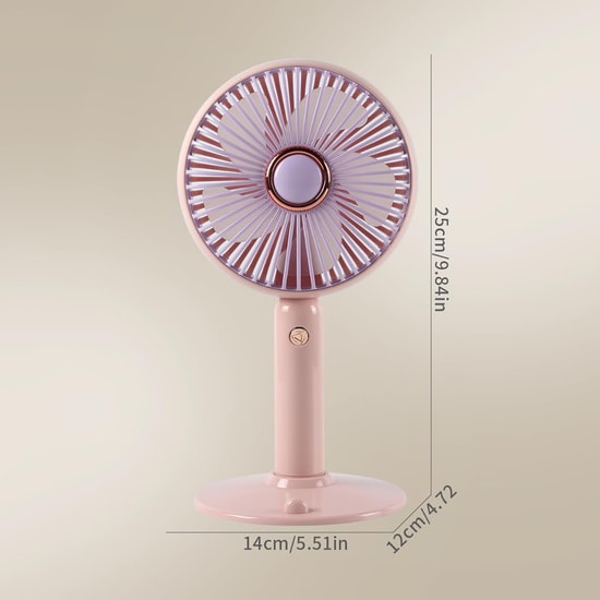 Nettech Okmore ZB161 Krem Portatif Fan (NT-118555) - Ev, Ofis ve Okul Tipi, Taşınabilir Şarjlı Sessiz Mini Fan