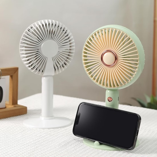 Nettech Okmore ZB161 Krem Portatif Fan (NT-118555) - Ev, Ofis ve Okul Tipi, Taşınabilir Şarjlı Sessiz Mini Fan