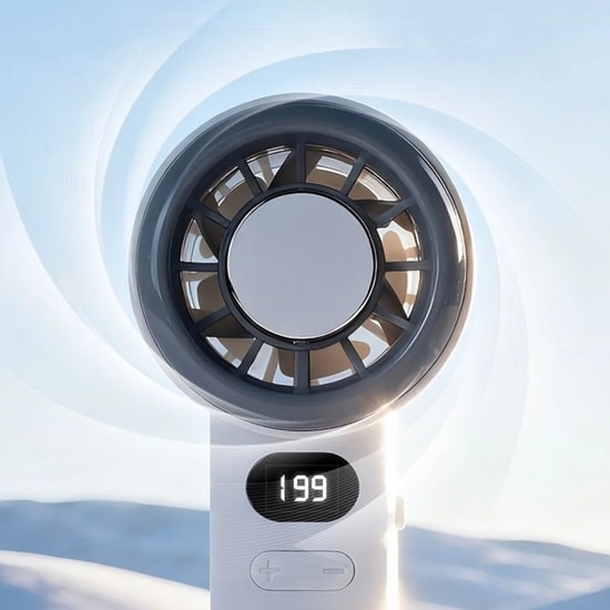 Nettech Okmore ZB171 Beyaz Stand Tipi Mini Fan (NT-118552) - 400 mAh, Type-C Şarjlı, 55 dB Sessiz, Masaüstü Fan