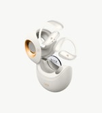 Linktech X166 Açık Kulak Tasarım Ai Dijital Ekranlı Krem Renkli Bluetooth Kulaklık - Spora Uygun, BT 5.0, 13 mm Sürücü