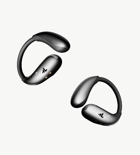 Linktech X166 Açık Kulak Tasarım Ai Dijital Ekranlı Gri Renkli Bluetooth Kulaklık - Spora Uygun, BT 5.0, 13 mm Sürücü