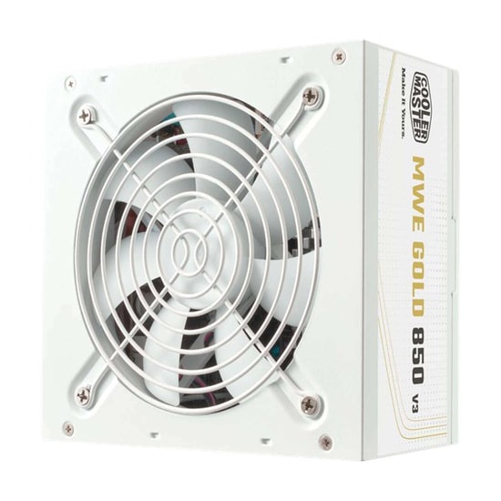 Cooler Master MWE Gold 850W V3 Beyaz PSU (MPE-8506-ACAG-GEU) - 80+ Gold, ATX 3.1, PCIe 5.0, 120mm Fan, PFC