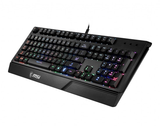 MSI Vigor GK20 TR Kablolu Membran Oyuncu Klavyesi - Rainbow Aydınlatma, Sıvı Dökülmesine Dayanıklı, Türkçe Q