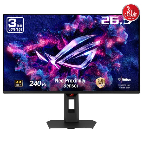 Asus ROG Strix XG27UQDMS 26.5" 240Hz 0.03ms 4K UHD OLED Gaming Monitör - Tandem QD-OLED, Pivot, HDMI 2.1, G-Sync