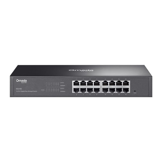 TP-Link Omada ES216G 16 Port Gigabit Easy Yönetilebilir Switch - 10/100/1000 Mbps, Metal Kasa Ağ Anahtarı