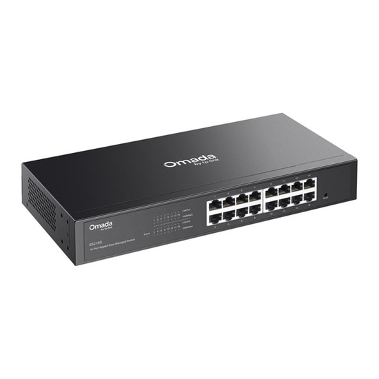 TP-Link Omada ES216G 16 Port Gigabit Easy Yönetilebilir Switch - 10/100/1000 Mbps, Metal Kasa Ağ Anahtarı