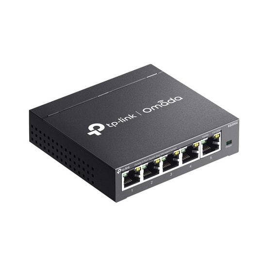 TP-Link Omada ES205G 5 Port Gigabit Kolay Yönetilebilir Switch - 10/100/1000 Mbps, Metal Kasa, Fansız Tasarım