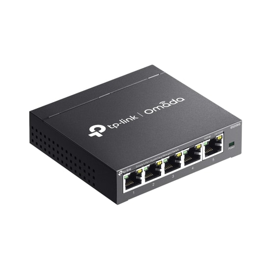 TP-Link Omada ES205G 5 Port Gigabit Kolay Yönetilebilir Switch - 10/100/1000 Mbps, Metal Kasa, Fansız Tasarım