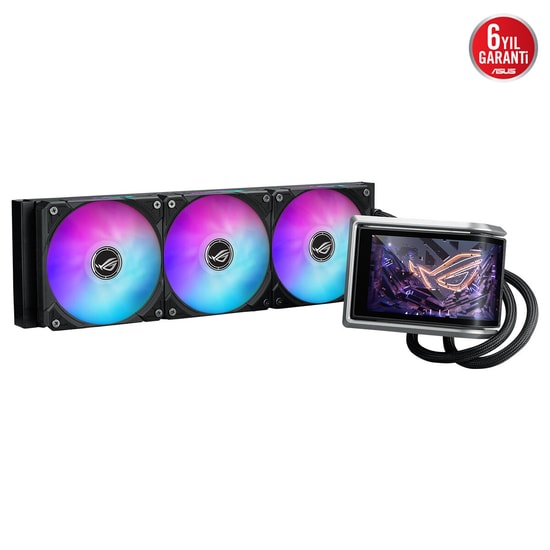 Asus ROG Ryuo IV 360 ARGB Siyah Sıvı İşlemci Soğutucu (90RC01N1-B0EAY0) - 6.67" AMOLED Ekran, 3x120mm ARGB Fan
