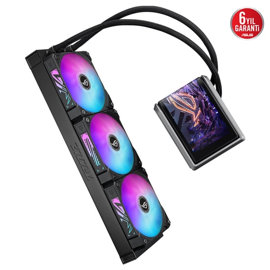 Asus ROG Ryuo IV 360 ARGB Siyah Sıvı İşlemci Soğutucu (90RC01N1-B0EAY0) - 6.67" AMOLED Ekran, 3x120mm ARGB Fan