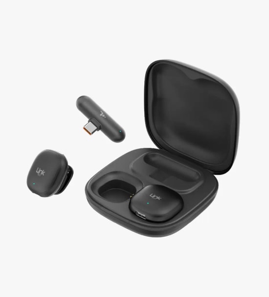 LinkTech C63 Yapay Zeka Destekli 2li Kablosuz Yaka Mikrofonu - Çift Mikrofon, 2.4GHz, AI Gürültü Azaltma, Type‑C Şarj