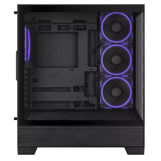 Asus A31 Plus A31-PLUS-TG-ARGB-BLACK Siyah ATX Mid-Tower Oyuncu Kasası - 4x ARGB Fan, Temperli Cam, USB 3.2, Type-C