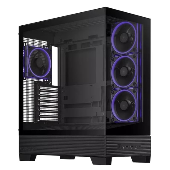 Asus A31 Plus A31-PLUS-TG-ARGB-BLACK Siyah ATX Mid-Tower Oyuncu Kasası - 4x ARGB Fan, Temperli Cam, USB 3.2, Type-C