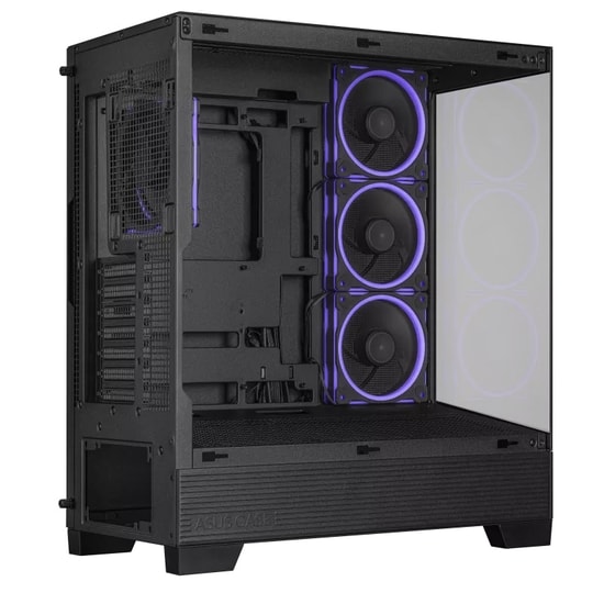 Asus A31 Plus A31-PLUS-TG-ARGB-BLACK Siyah ATX Mid-Tower Oyuncu Kasası - 4x ARGB Fan, Temperli Cam, USB 3.2, Type-C