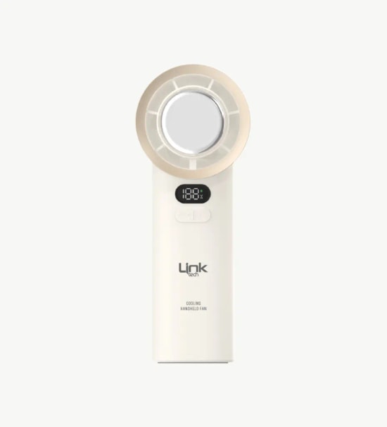 LinkTech FA50 Premium Soğutucu Krem El Tipi Vantilatör - 3600 mAh Batarya, 15.000 RPM, Ayarlanabilir Hız, Type C Şarj