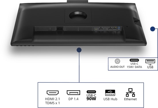 Philips 27B2U3601H/00 27" 2K QHD IPS Monitör - 2560x1440, 120Hz, 4ms, Type-C, Webcam, Hoparlör, 1.07B Renk