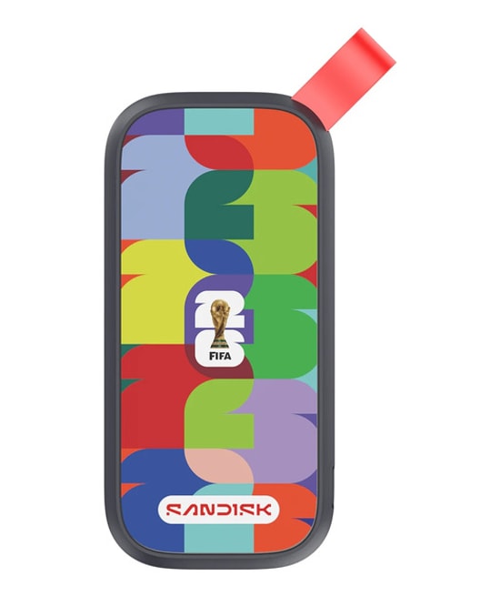 Sandisk 1TB USB 3.2 Gen 2 Taşınabilir SSD (SDSSDE30F-1T00-G25) - FIFA World Cup 2026 Edisyonu, 800MB/s Hız, USB-A/C