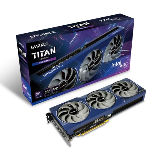 Sparkle Intel Arc B580 Titan OC 12GB GDDR6 Ekran Kartı (SA-B580T-12GOC) - 192 Bit, 2740 MHz, DX12 Ultimate, 3 Fan