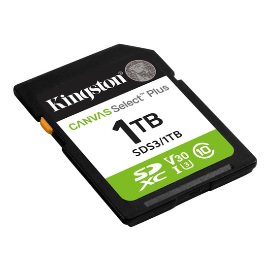 Kingston 1TB Canvas Select Plus G3 SD Kart (SDS3/1TB) - 150MB/s, Class 10, UHS-I, U3, V30, 4K Video Hafıza Kartı