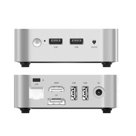 Leaderhub LP1C-Premier Mini PC: Intel N100, 16GB RAM, 512GB SSD, Windows 11 Pro - Gümüş, Kompakt İş İstasyonu