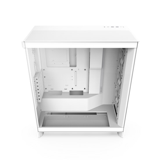 NZXT H7 Flow Beyaz RGB E-ATX Oyuncu Kasası (CM-H72FW-R1) - 3x120mm RGB Fan, Temperli Cam, 420mm Radyatör Desteği