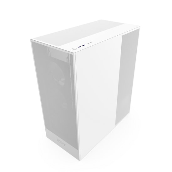 NZXT H7 Flow Beyaz RGB E-ATX Oyuncu Kasası (CM-H72FW-R1) - 3x120mm RGB Fan, Temperli Cam, 420mm Radyatör Desteği