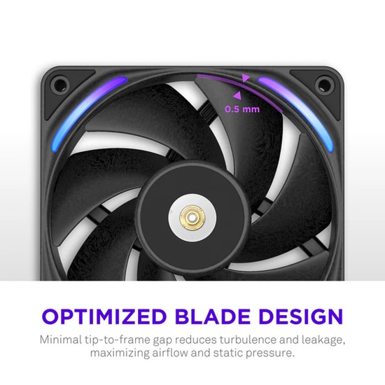 NZXT F240X Siyah 240mm RGB Kasa Fanı (RF-U24PN-B1) - 3100 RPM, 104 CFM, 41 dB, 2x120mm Birleşik Fan, Titreşim Önleyici