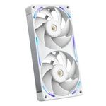 NZXT F240X Beyaz 240mm RGB Kasa Fanı (RF-U24PN-W1) - 3100 RPM, 104 CFM, 41 dB, 2x120mm Birleşik Fan, Anti-Vibration