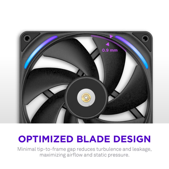 NZXT F140X Siyah 140mm Performance RGB Kasa Fanı (RF-U14PN-B1) - 2400 RPM, 116 CFM, 41 dB, Titreşim Önleyici