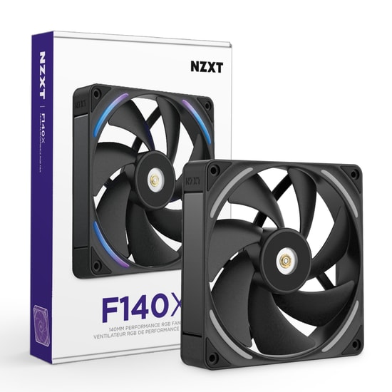 NZXT F140X Siyah 140mm Performance RGB Kasa Fanı (RF-U14PN-B1) - 2400 RPM, 116 CFM, 41 dB, Titreşim Önleyici