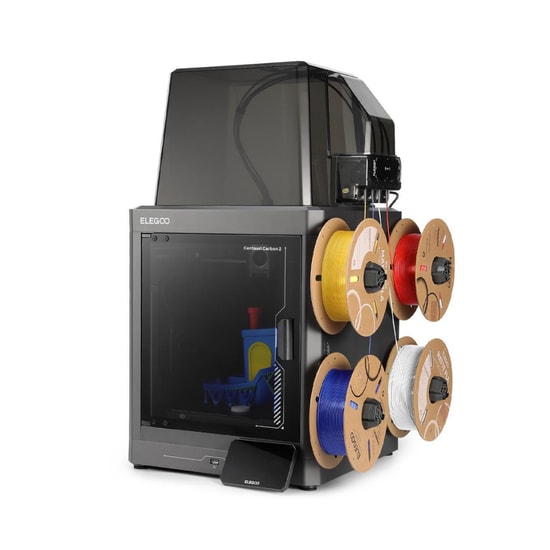 Elegoo Centauri 2 Carbon 3D Yazıcı (CENTAURI-2-CARBON) - 500mm/s Hız, Kapalı Kasa, FDM, 256x256x256mm, Wi-Fi