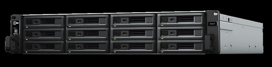 Synology RX1217 12 Yuvalı Rack Genişletme Ünitesi - 12x 3.5"/2.5" SATA HDD/SSD, Hot-Swap, Genişletilmiş Depolama, 500W
