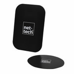 Nettech Çiftli Araç İçi Manyetik Tutucu İçin Metal Plaka NT-97082 - Siyah, Güçlü Tutuş, Yedek Metal Plaka Kiti