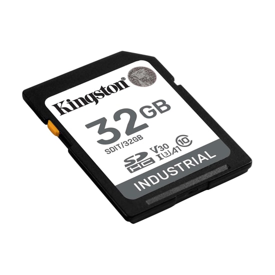 Kingston 32GB Industrial SDHC (SDIT32GB) - 100MB/s Okuma, C10, UHS-I U3, V30, A1, pSLC Endüstriyel Hafıza Kartı