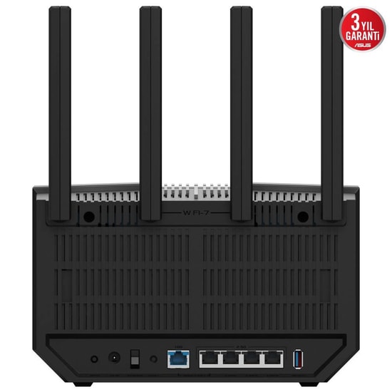 Asus RT-BE92U WiFi 7 BE9700 Router (90IG0950-MO9A0V) - 4 Anten, 10Gbps Port, AiMesh, VPN, Ücretsiz AiProtection Pro