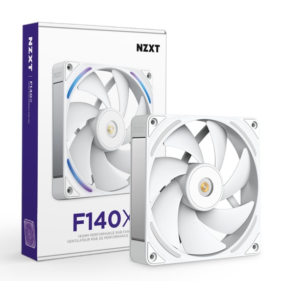 NZXT F140X Beyaz 140mm Performance RGB Kasa Fanı (RF-U14PN-W1) - 2400 RPM, 116 CFM, 41 dB, Titreşim Önleyici