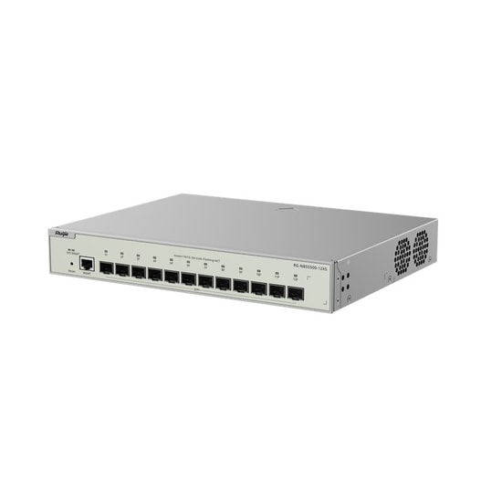 Ruijie Reyee RG-NBS5500-12XS Yönetilebilir Switch - 12 Port 10G SFP+, Layer 3, Rackmount, Metal Kasa, IPv6