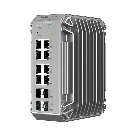 Ruijie Reyee RG-NIS3100-8GT4SFP-HP 8 Port Gigabit Poe Endüstriyel Switch - 4xSFP, 240W, L2 Cloud Yönetilebilir