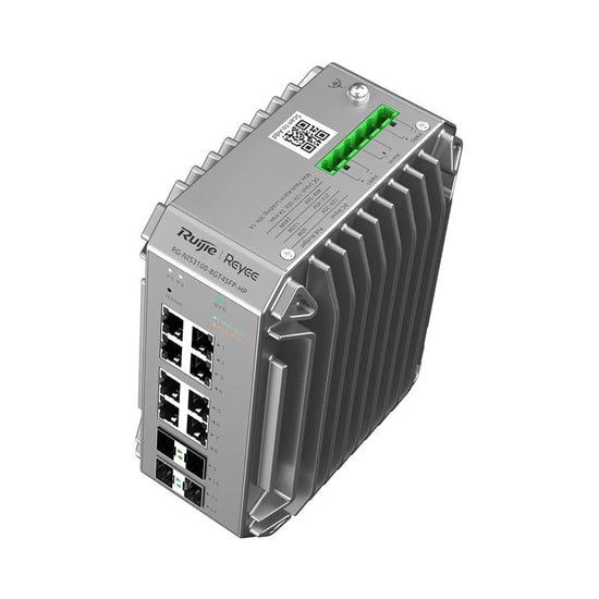 Ruijie Reyee RG-NIS3100-8GT4SFP-HP 8 Port Gigabit Poe Endüstriyel Switch - 4xSFP, 240W, L2 Cloud Yönetilebilir