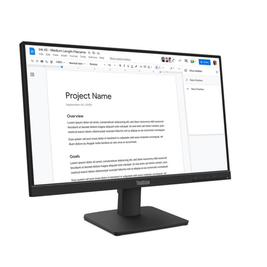 Lenovo ThinkVision S22-4e 21.5" FHD Monitör (64CBKAT6TK) - 1920x1080, IPS, 100Hz, 4ms, HDMI, VGA, WLED, Siyah 3Y