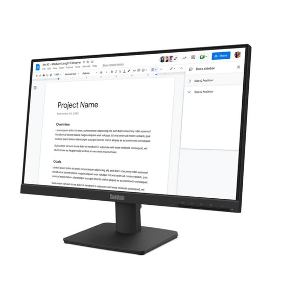 Lenovo ThinkVision S22-4e 21.5" FHD Monitör (64CBKAT6TK) - 1920x1080, IPS, 100Hz, 4ms, HDMI, VGA, WLED, Siyah 3Y