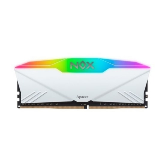 Apacer NOX RGB 16GB (1x16GB) 3200MHz CL16 DDR4 Gaming Ram (AH4U16G32C28YNWAA-1) - Beyaz, Masaüstü Bellek Bellek