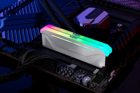Apacer NOX RGB 16GB (1x16GB) 6000MHz CL38 DDR5 Gaming Ram (AH5U16G60C622NBAA-1) - RGB, Masaüstü PC Bellek