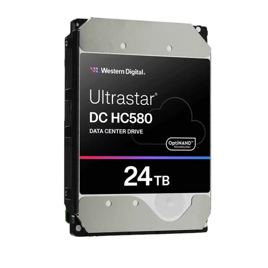 WD Ultrastar DC HC580 24TB Enterprise HDD (0F62795) - 3.5" SATA 6Gb/s, 7200RPM, 512MB Cache, Veri Merkezi Diski