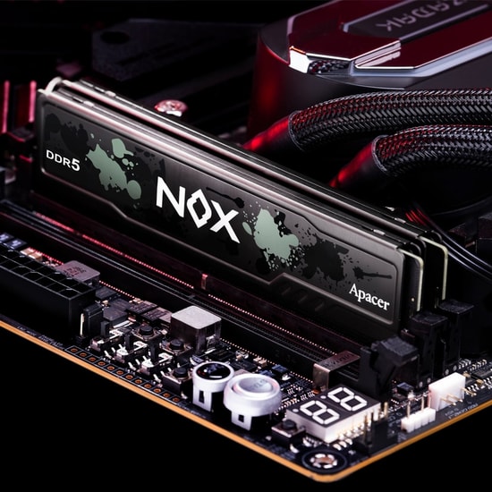 Apacer NOX 16GB (1x16GB) 5200MHz CL40 DDR5 Gaming Ram (AH5U16G52C522MBAA-1) - Alüminyum Soğutucu, Masaüstü Bellek