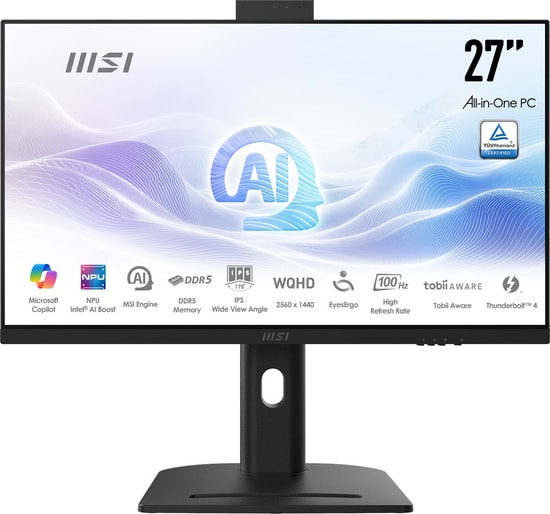 MSI Modern AM273QP AI 27" WQHD AIO PC (1UM-430XEU) - Ultra 5 125H, 16GB RAM DDR5, 512GB SSD, FreeDOS, Siyah