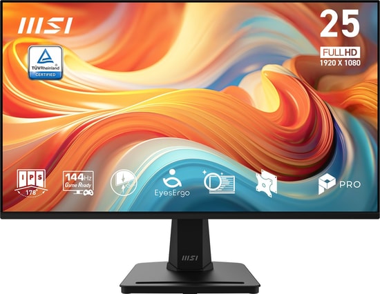 MSI PRO MP251 E14L 24.5" 1920x1080 FHD 144Hz 1ms IPS Monitör - Adaptive-Sync, Anti-Glare, HDMI, Vesa, 16:9